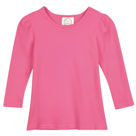Blank Girl's Long Sleeve Plain Tee (No Ruffle)